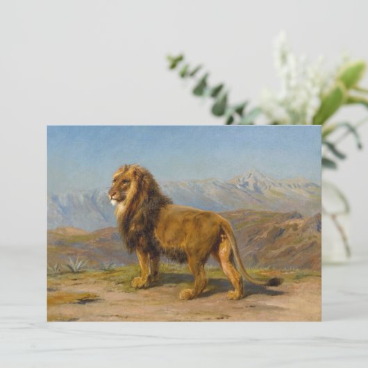 Leeuw in een bergachtig landschap | Rosa Bonheur (Staand voorkant)