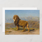 Leeuw in een bergachtig landschap | Rosa Bonheur (Voorkant / Achterkant)