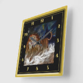 Leeuw in een droom vierkante klok (Hoek)