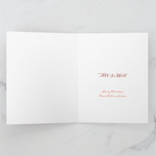 Leeuw in een Manger Kaart (Binnen)