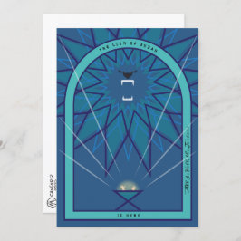 Leeuw in een Manger Kaart