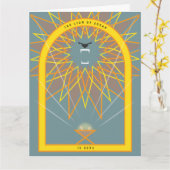 Leeuw in een Manger Kaart (Gele Bloem)