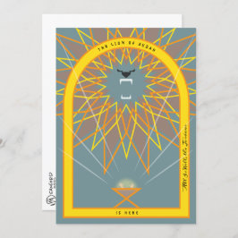 Leeuw in een Manger Kaart