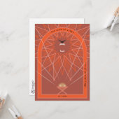 Leeuw in een Manger Kaart (Voorkant / Achterkant in situ)