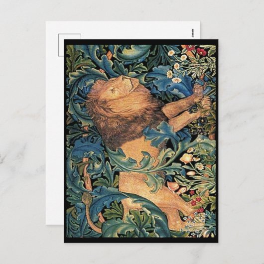 Leeuw in het bos door William Morris, Feestdagenkaart (Voorkant / Achterkant)