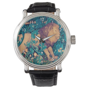 Leeuw in het bos, William Morris Watch Horloge