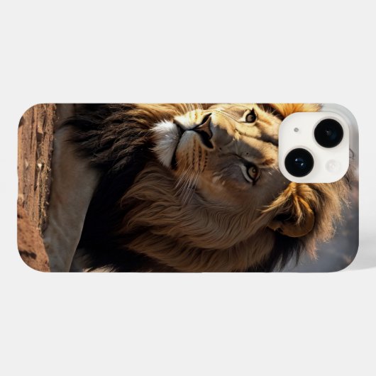 Leeuw in het stof Case-Mate iPhone case (Achterkant (horizontaal))