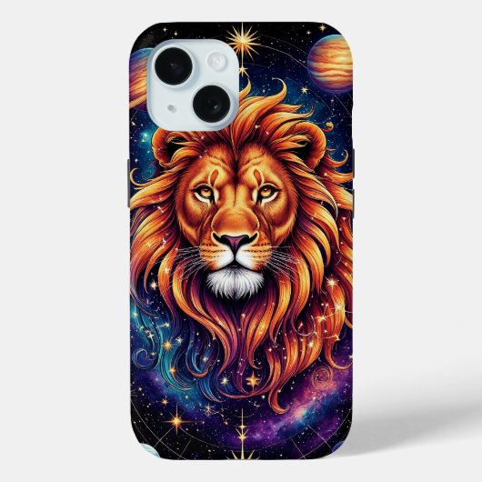 Leeuw in kosmisch sterrenstelsel Case-Mate iPhone case (Achterkant)