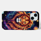 Leeuw in kosmisch sterrenstelsel Case-Mate iPhone case (Achterkant (horizontaal))