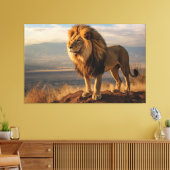 Leeuw in natuur canvas afdruk (Insitu (Woonkamer))