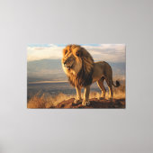 Leeuw in natuur canvas afdruk (Voorkant)
