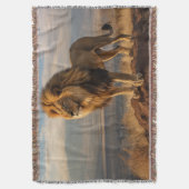 Leeuw in natuur deken (Voorkant Verticaal)