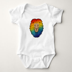 Leeuw in regenboogkleuren romper