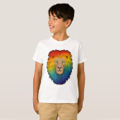 Leeuw in regenboogkleuren t-shirt (Voorkant volledig)