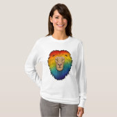 Leeuw in regenboogkleuren t-shirt (Voorkant volledig)