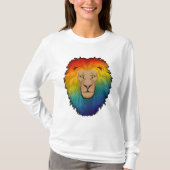 Leeuw in regenboogkleuren t-shirt (Voorkant)