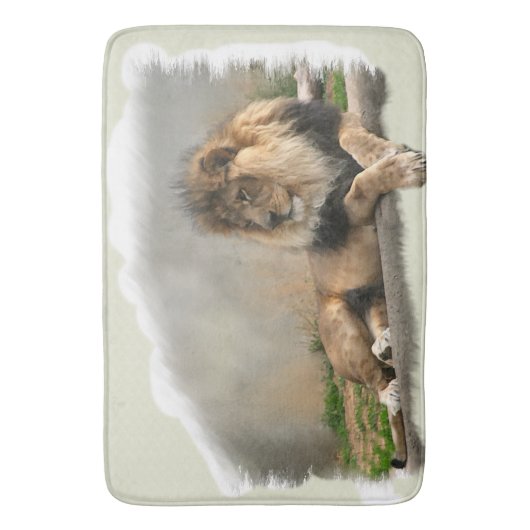 Leeuw in rust badmat (Voorkant Verticaal)