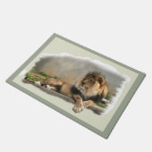 Leeuw in rust in het wild deurmat (Schuin)