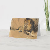 leeuw in rust | Wilhelm Kuhnert Kaart (Voorkant)