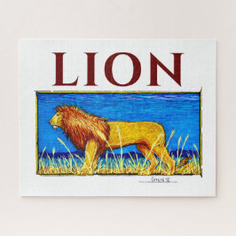 Leeuw in Tall Grass Legpuzzel
