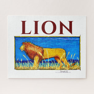 Leeuw in Tall Grass Legpuzzel