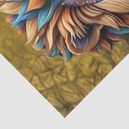 Leeuw in wervelstijl voor Decoupage Tissuepapier (Detail)