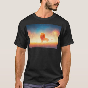 Leeuw in Zonsondergang Omhelzing T-shirt