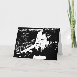 Leeuw in Zwart-wit - de Gelukkige Leeuw van de Kaart