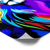 Leeuw - Inspirerend kleurrijke Pop kunst Poster (Hoek)