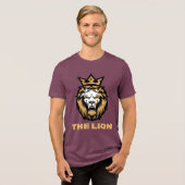 LEEUW IS DE KONING Tri-Blend SHIRT (Voorkant volledig)