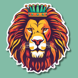 Leeuw is Koning Waterdicht Sticker