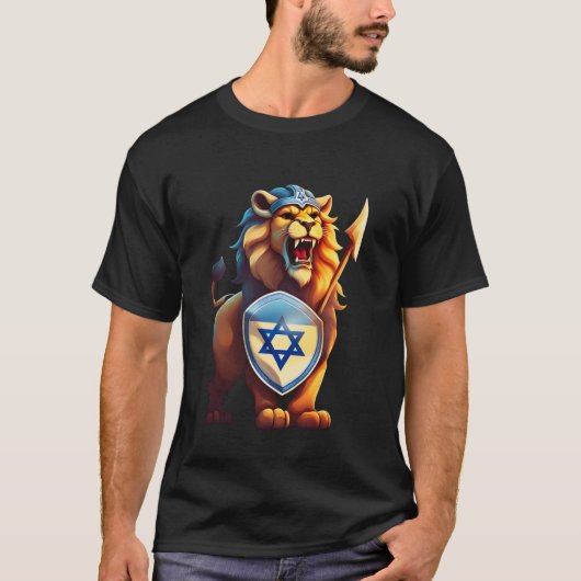 Leeuw Israël Viking T-shirt (Voorkant)