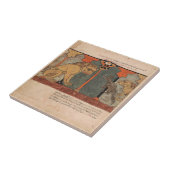 Leeuw Jakhals Indiase Renaissance Fabel Tegeltje (Zijkant)