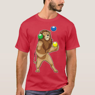 Leeuw jongleren t-shirt