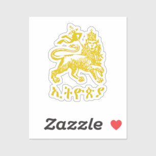 Leeuw Juda Haile Selassie I Jah Rastafari HE Sticker