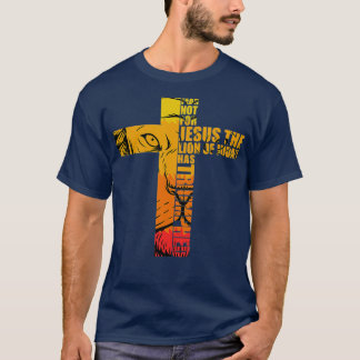 Leeuw Juda Jezus Kruis Christus Bijbel verzen Gelo T-shirt