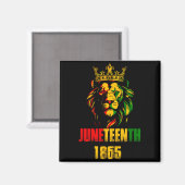 Leeuw juneteenth cool 1865 vrijheid Afrikaans juni Magneet (Voorkant / Achterkant)