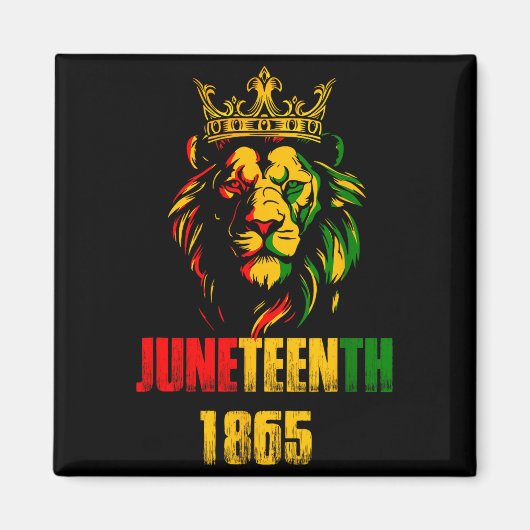 Leeuw juneteenth cool 1865 vrijheid Afrikaans juni Magneet (Voorkant)