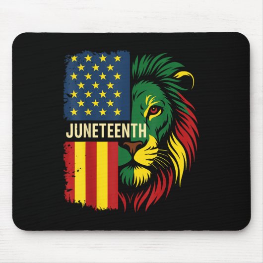 Leeuw Juneteenth Cool Zwarte Geschiedenis Afrika A Muismat (Voorkant)