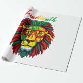 Leeuw juneteenth shirten vrouwen jurk Zwart geschi Cadeaupapier (Uitgerold)