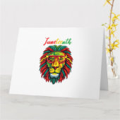 Leeuw juneteenth shirten vrouwen jurk Zwart geschi Kaart (Gele Bloem)