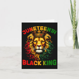 leeuw juneteenth zwarte koning melanine vaderdag t kaart