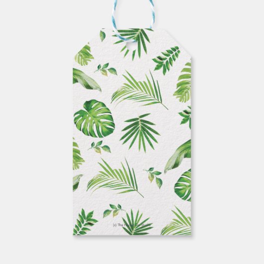 Leeuw Jungle Dieren Groenery Neutrale Baby Shower Cadeaulabel (Achterkant)