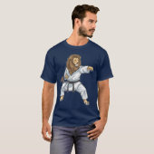 Leeuw Karate Vechtkunst T-shirt (Voorkant volledig)