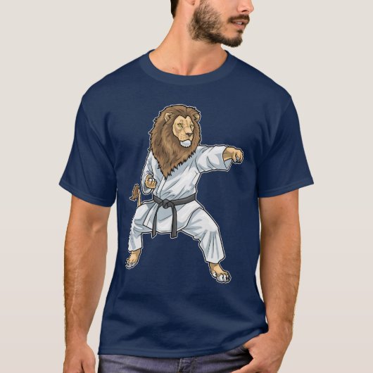 Leeuw Karate Vechtkunst T-shirt (Voorkant)
