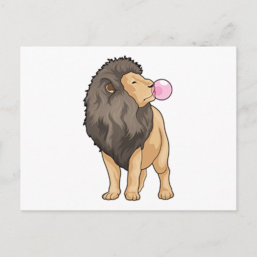 Leeuw Kauwgum Briefkaart (Voorkant)