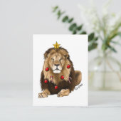 Leeuw - kerstkaart (Staand voorkant)