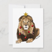 Leeuw - kerstkaart (Voorkant)
