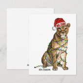 Leeuw - kerstkaart (Voorkant / Achterkant)