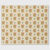 Leeuw Kerstmis Winter Dieren Vakantie Leeuwen Cadeaupapier (Vlak)